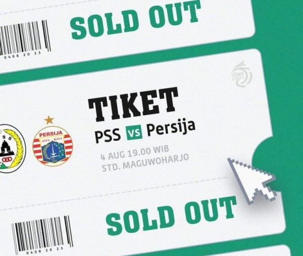 Tanding PSS Sleman vs Persija Bakal Ramai, Tiket Sudah Habis Terjual Sejak 3 Hari Lalu