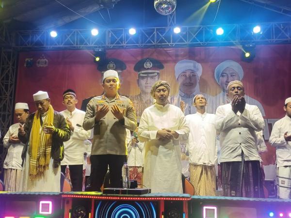 Sholawat Bersama, Cara Polres Probolinggo Ajak Masyarakat Jaga Kamtibmas Tetap Kondusif