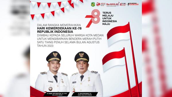 Bobby Nasution Ajak Masyarakat Medan Mengibarkan Bendera Merah Putih Selama Agustus 2023