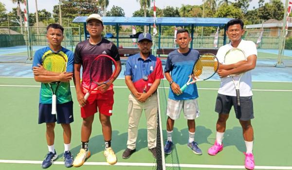 Tim Tenis Beregu Putra Bangka Barat Melaju ke Final Porprov VI 2023