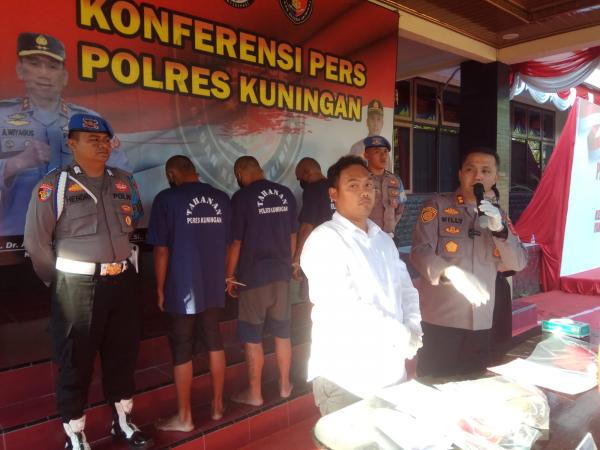 3 Residivis Maling Motor Dibekuk Polres Kuningan, Barang Curian Dijual ke Indramayu