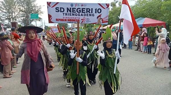 HUT RI Ke-78, Ribuan Siswa Ikut Parade Karnaval di Pijay, Uniknya Berbagai Pakaian Adat di Pamerkan