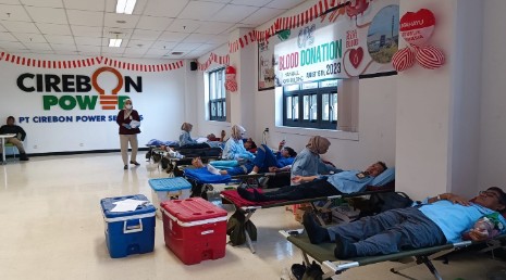Peringati Hari Kemerdekaan, PT Cirebon Power Services Gelar Aksi Donor Darah