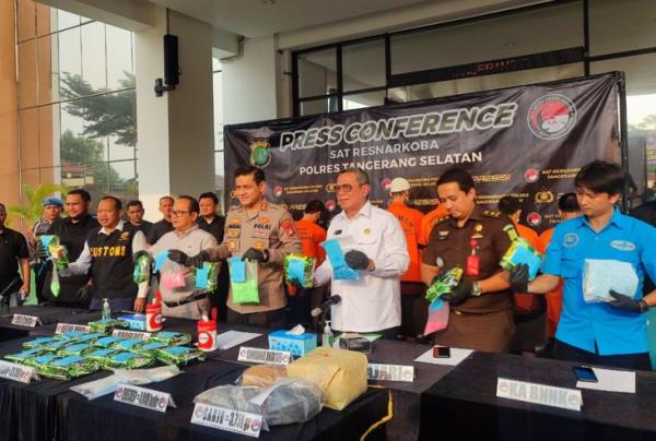15 Pelaku Diringkus, Peredaran Narkotika Internasional Tujuan Tangsel dan Jakarta Digagalkan