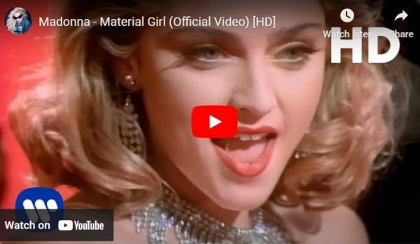 Lirik Lagu Material Girl – Madonna Jadi Inspirasi Para Fashionista