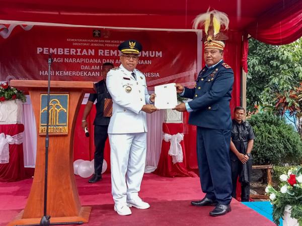 HUT RI ke-78 Tahun, 81 Warga Binaan Lapas Kelas ll B Serui Dapat Remisi