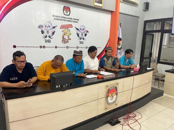 KPU Banyumas Tetapkan 543 Bacaleg Masuk Daftar Calon Sementara, 81 Lainnya Tidak Memenuhi Syarat