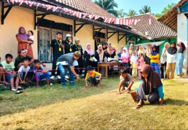 Meriah! Warga Desa Cihara Guyub Bareng Mahasiswa Setia Budi Peringati HUT ke-78 RI