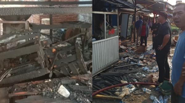 Gas LPG Diduga Bocor dan Meledak, Kios Buah-buahan di Malingping Terbakar