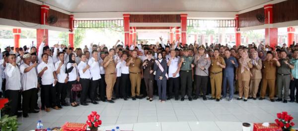 Ratusan Cakades di Lampung Selatan Ikuti Deklarasi Pilkades Damai
