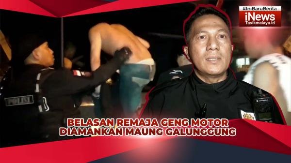 VIDEO: Hendak Tawuran, Geng Motor di Tasikmalaya Diamankan Tim Maung Galunggung