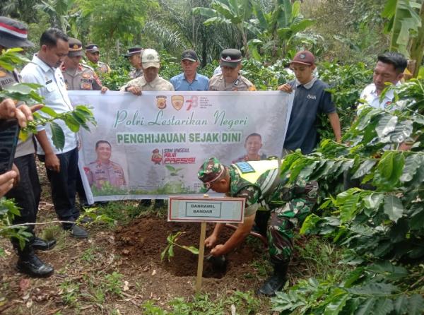 Kodim Bener Meriah Dukung Program Polri Tanam Seribu Pohon Lestarikan Negeri
