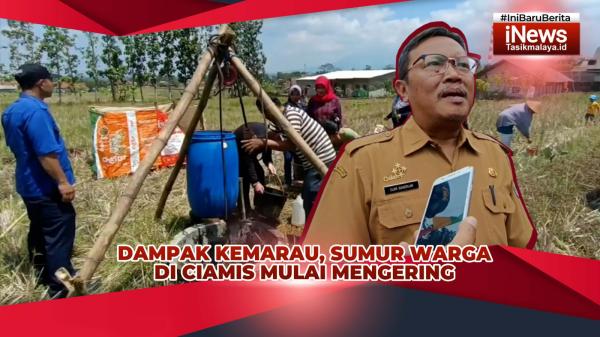 VIDEO: Dampak Musim Kemarau, Sumur Warga di Desa Cijulang Kabupaten Ciamis Mulai Mengering