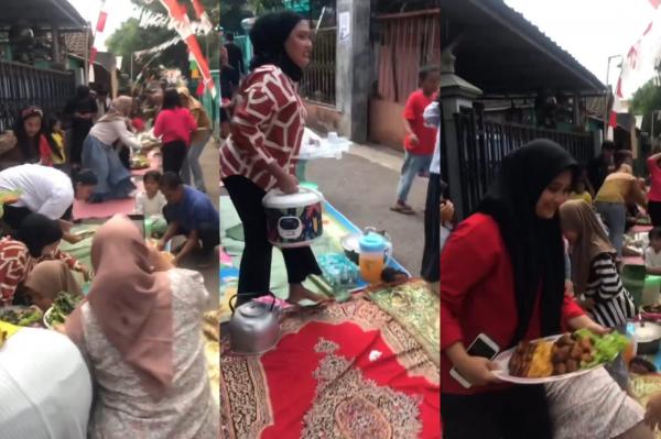 Acara Ngaliwet dan Makan Bareng Warga di Cianjur Bubar Gegara Hujan Turun, Netizen: Jadi Kuah Liwet