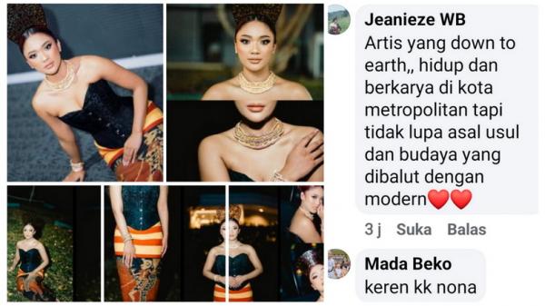 Warganet Bangga Marion Jola Kenakan Sarung Tenun Ikat Khas Sumba di HUT 34 RCTI