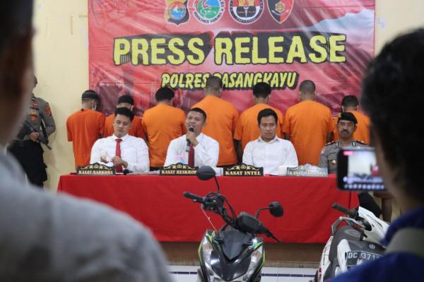 Polres Pasangkayu Ungkap Sejumlah Kasus Dalam Operasi Sikat Marano 2023