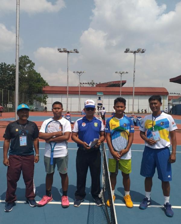 Tim Tenis Beregu Putra Jabar Taklukkan Papua 3-0 di Ajang Popnas 2023 Palembang