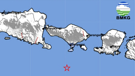 Gempa Bumi Magnitudo 4,3 Mengguncang Wilayah Kuta Selatan
