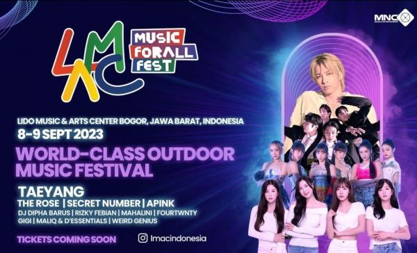 Sejumlah Musisi Papan Atas akan Meriahkan Festival musik LMAC Music For All Fest 2023