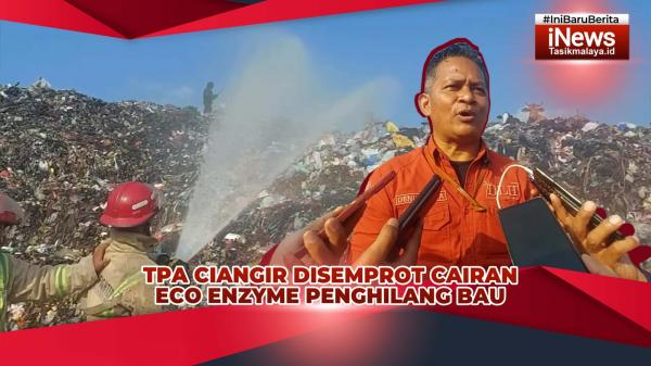 VIDEO: DLH Kota Tasikmalaya Semprotkan Eco Enzyme Hilangkan Bau dan Zat Berbahaya di TPA Ciangir