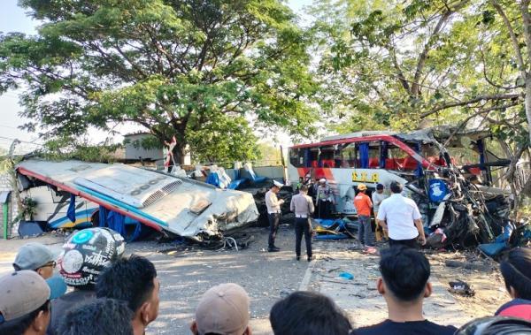 Polisi Sebut Sopir Bus Eka Lalai Jadi Penyebab Kecelakaan dengan Sugeng Rahayu di Ngawi