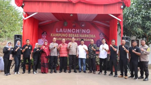 Launching Kampung Bebas Narkoba di Tenggarong, Kapolres Minta Warga Jadi Teladan