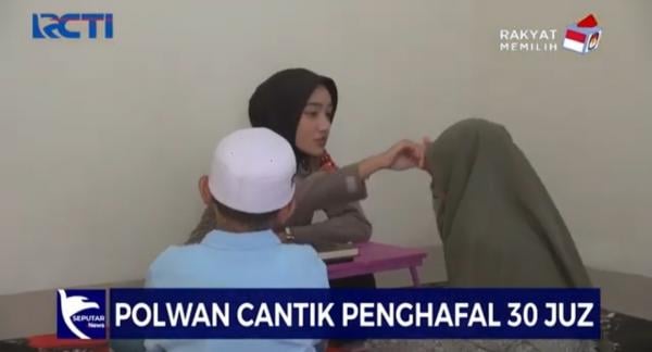 Cerita Bripda Najwa, Polwan Cantik Penghapal Al Quran 30 Juz yang Ajarkan Anak-Anak Mengaji