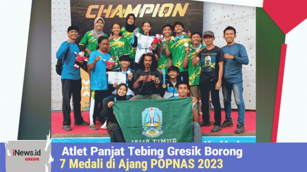 Keren! Atlet Panjat Tebing Gresik Borong 7 Medali di Ajang POPNAS 2023