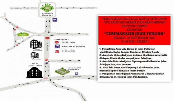 Ada Pesta Rakyat Terima Kasih Jawa Tengah, Jalan Pahlawan Semarang Ditutup