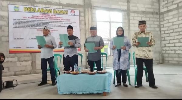 Muspika Kecamatan Karangnunggal Tasikmalaya Gelar Deklarasi Damai Pilkades Serentak 