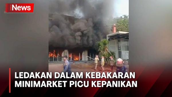 Suara Ledakan Picu Kepanikan Warga, Minimarket Terbakar di Tangerang