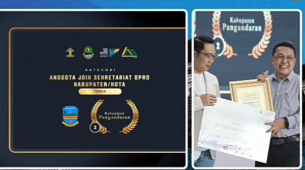 Sekretariat DPRD Kabupaten Pangandaran Raih Penghargaan JDIH Peringkat Terbaik II