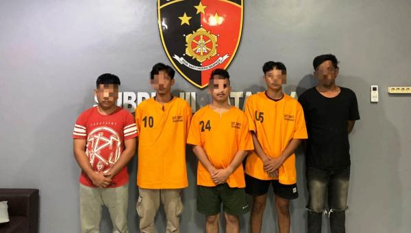 Jatanras Polda Babel Ringkus 5 Pemuda Pencuri Tiang Akses Internet di Bangka