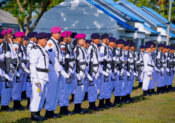 Lanal Lhokseumawe Laksanakan Upacara HUT TNI AL Ke- 78 Tahun 2023