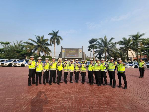 Polres Lebak ikuti Apel Gelar Pasukan Operasi Zebra Maung 2023 di Polda Banten