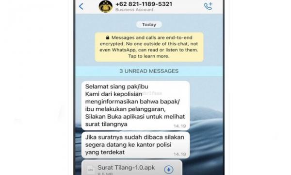 Polrestabes Bandung Minta Warga Waspada Penipuan Berkedok Surat Tilang via WA 