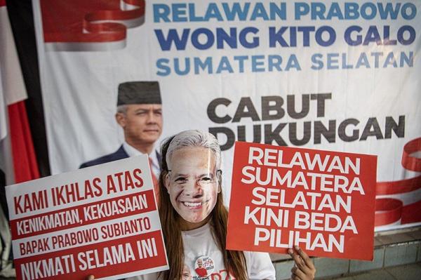 Relawan Sumatera Selatan Beralih Dukung Ganjar Pranowo,Goodbye Prabowo