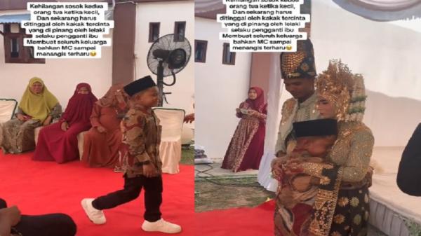 Viral Momen Haru Anak Yatim Piatu di Aceh Menangis di Pernikahan Sang Kakak,Tamu Undangan Ikut Mewek