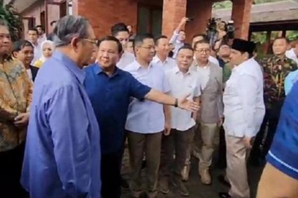SBY dan AHY Datangi Prabowo di Hambalang