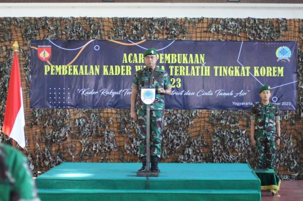 Brigjen Joko Purnomo Buka Kegiatan Pembekalan Kader Warga Terlatih Tingkat Korem