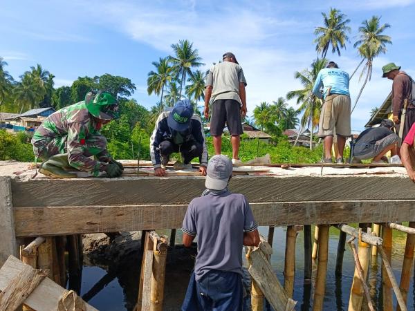 TMMD Ke-118 Kodim 1305/BT, Bangun Jembatan dan Plat Duiker