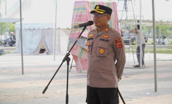 Kapolres Pidie Pimpin Apel Kesiapan Pengamanan Haul Sirul Mubtadin Aceh Ke- XV