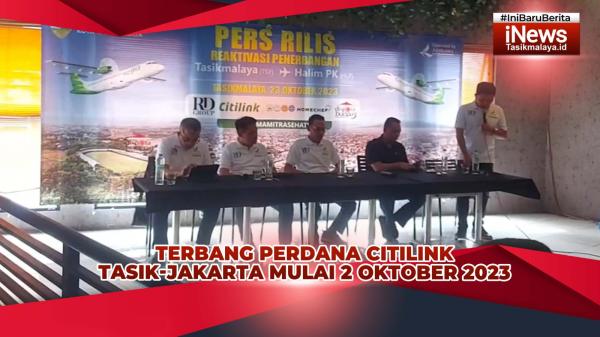 VIDEO: Penerbangan Perdana Citilink Rute Tasikmalaya - Jakarta Mulai 2 Oktober 2023
