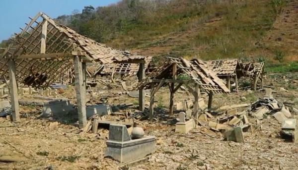 Hulu Waduk Bendo Ponorogo Surut hingga Kemunculan Makam Leluhur Masih Utuh