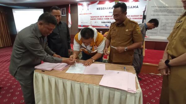 DPC Partai Hanura Samarinda Ikut Serta Dekralasi Penandatangan Kesepatan Bersama Pemilu 2024