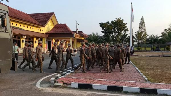 BKO Polda Babel Dikerahkan Bantu Pengamanan di Mapolres Bangka Tengah