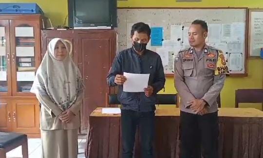Usai Ngamuk di Sekolah, Oknum LSM di Bengkulu Utara Meminta Maaf di Depan Guru dan Polisi