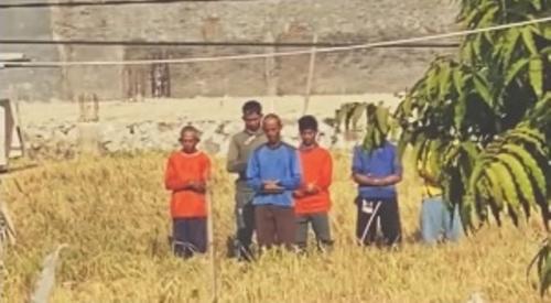 Viral, Video Bapak-bapak Petani Sholat Berjamaah di Sawah,Netizen:Taat Kewajiban di Mana pun Berada