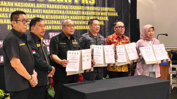 Pemda Way Kanan dan Granat, BNN Lampung serta UNILA Gagas Program Percepat P4GN 