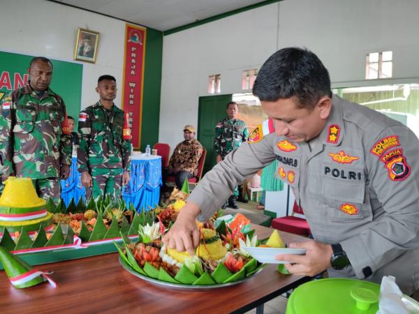 Kapolres Pegunungan Bintang Gelar Syukuran HUT TNI ke-78 Tahun 2023